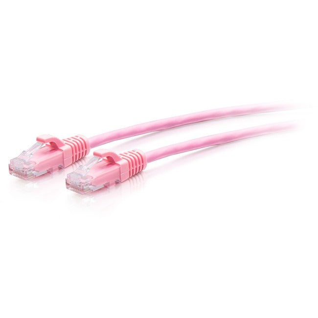 C2G 3ft Cat6a Snagless Unshielded (UTP) Slim Ethernet Patch Cable - Pink