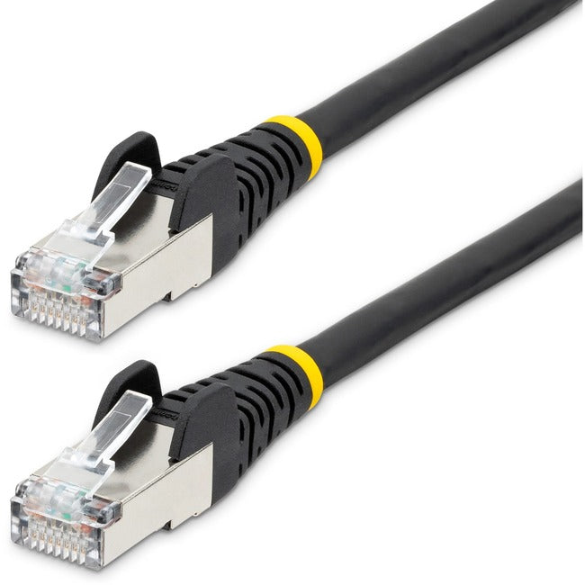 Câble Ethernet CAT6a StarTech.com de 1,8 m, noir, faible émission de fumée et zéro halogène (LSZH), cordon de raccordement réseau RJ-45 sans accroc PoE S/FTP 10 GbE 100 W