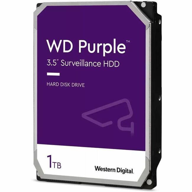 Disque SSD WD Purple WD11PURZ 1 To - 3,5" interne - SATA (SATA/600) - Méthode d'enregistrement magnétique conventionnel (CMR)