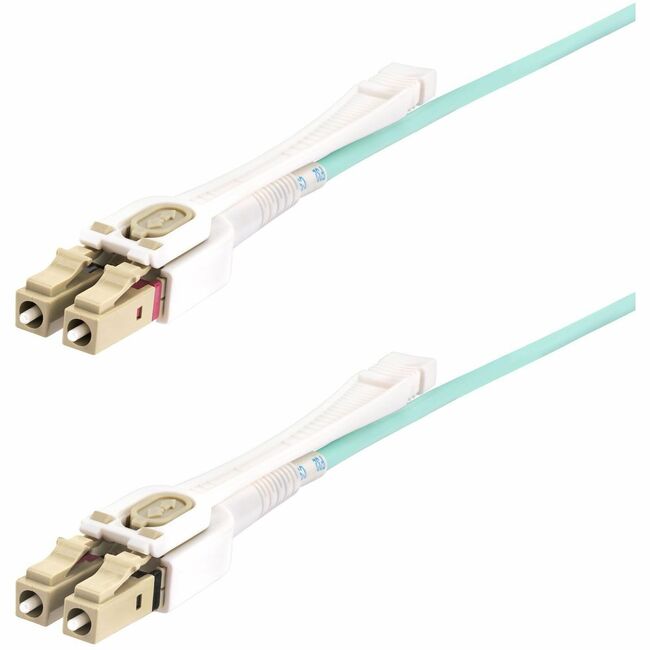 Câble à fibre optique multimode LC vers LC (UPC) OM4 de 4 m (13 pi) de StarTech.com, languettes Push Pull, 50/125 µm, réseaux 100G, insensible aux courbures, LSZH