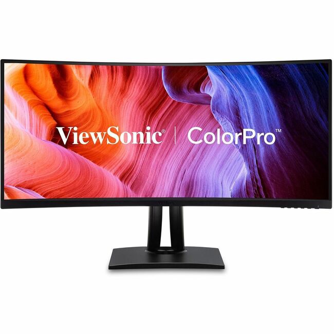 ViewSonic ColorPro VP3456A 34" Class UW-QHD Curved Screen LED Monitor - 21:9 - Black