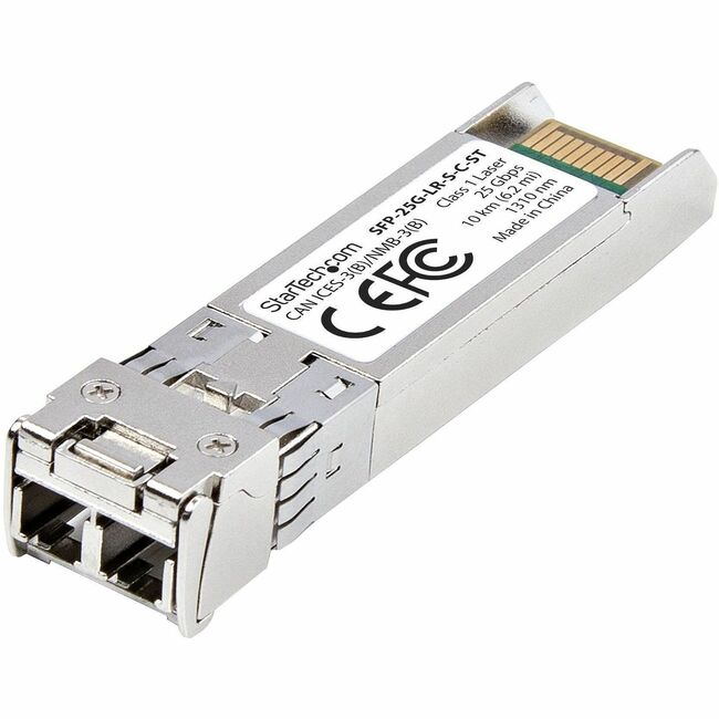 Module SFP28 compatible Cisco SFP-25G-SR-S de StarTech.com, fibre multimode 25 Gb (MMF), émetteur-récepteur LC 25GBASE-SR, 100 m (328 pi), DDM/DOM