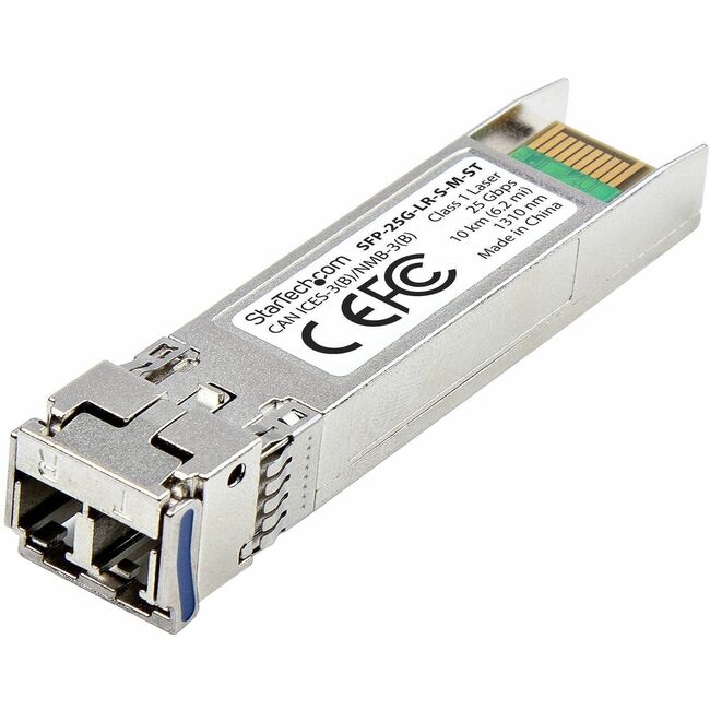 StarTech.com MSA-Compliant SFP-25G-LR-S SFP28 Module, 25Gb Single Mode Fiber (SMF), 25GBASE-LR LC Transceiver, 1310nm, 10km (6.2mi), DDM