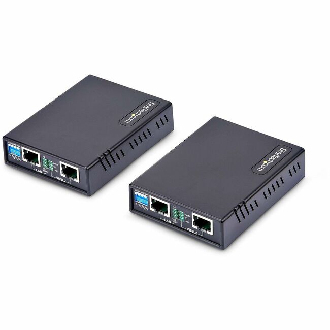 StarTech.com Kit d'extension Ethernet VDSL2, extension réseau jusqu'à 1 km, répéteur LAN longue portée sur RJ11/CAT5e/CAT6, jusqu'à 300 Mbps