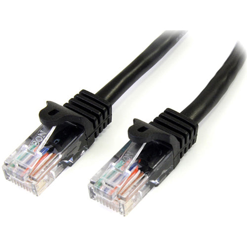 StarTech.com 3 ft Black Cat5e Snagless UTP Patch Cable