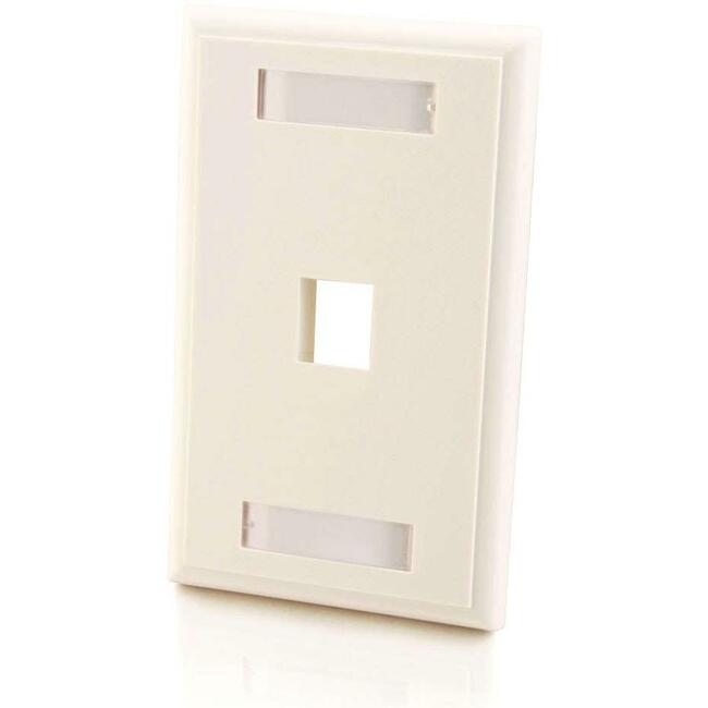 C2G 1 Socket Keystone Network/Multimedia Faceplate