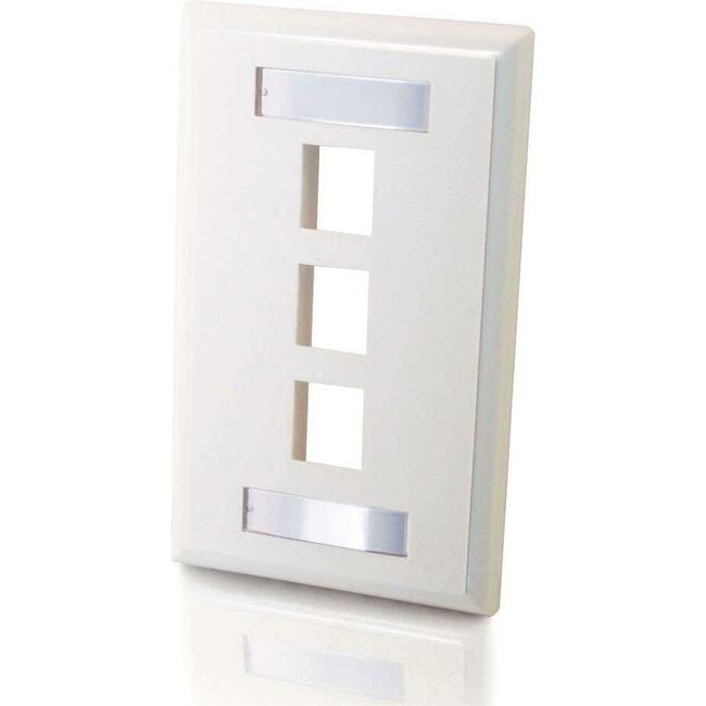 C2G 3 Socket Keystone Network/Multimedia Faceplate